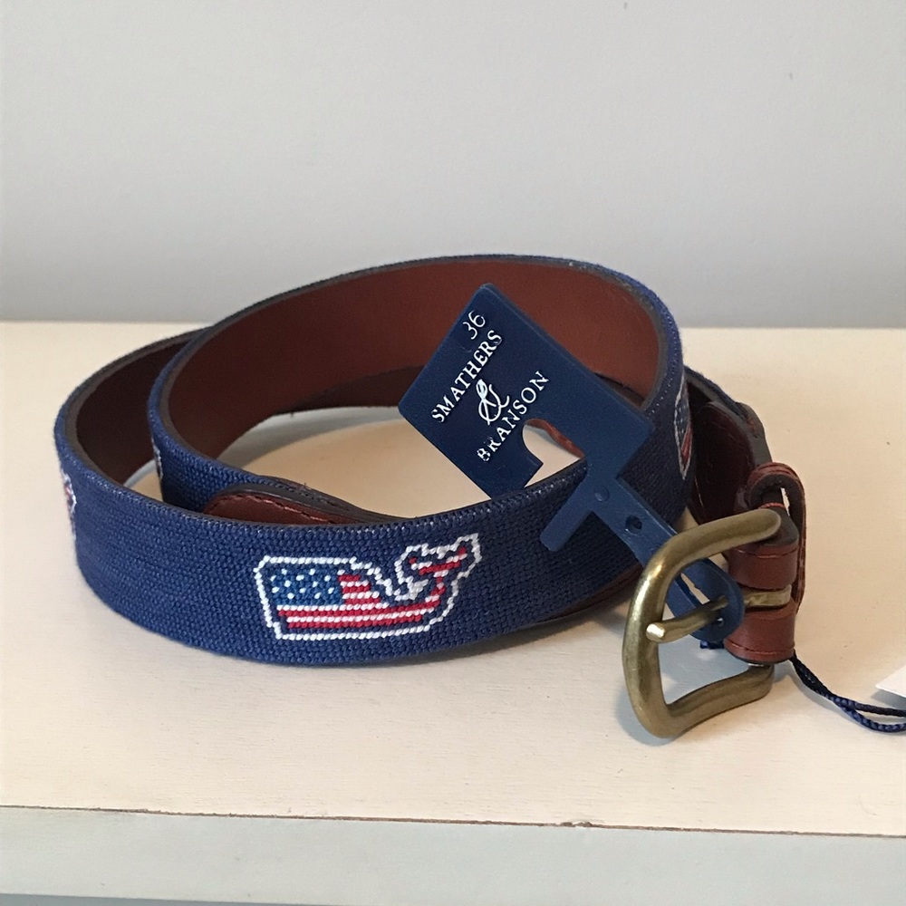 Vineyard Vines/Smathers and Branson Stitched Belt- Size 36